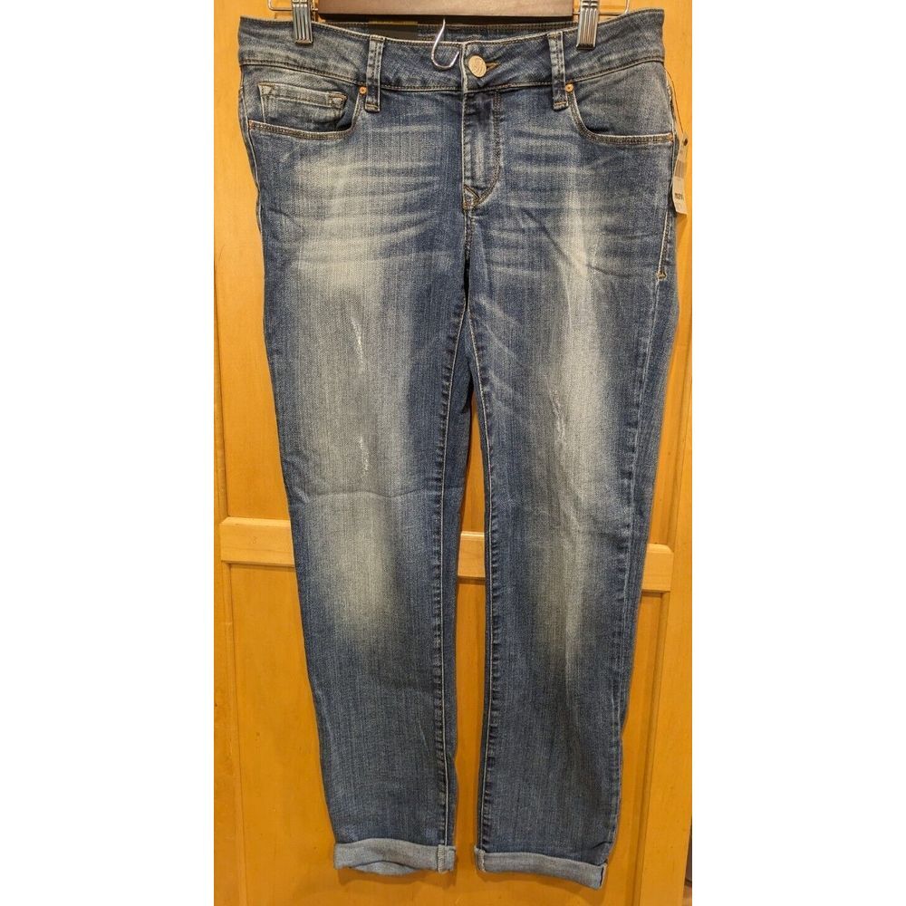 Mavi Jeans Womens 27X32 Tag Actual 30X31.5 Emma Slim Boyfriend DIstress Blue